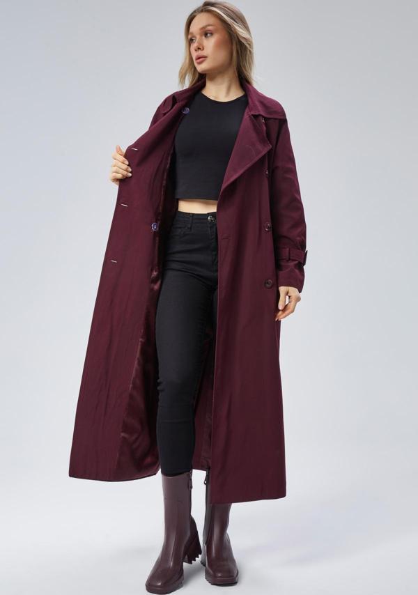 Kadın Oversize Kuşaklı Trençkot - Image 1