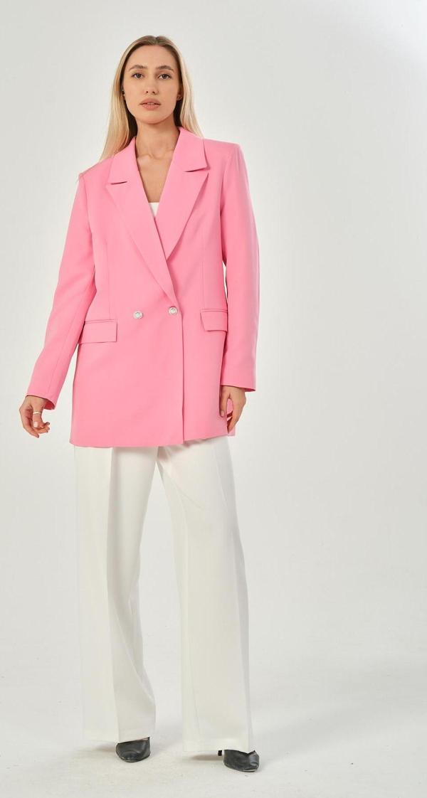 Oversize Dokuma Blazer Ceket - Image 1