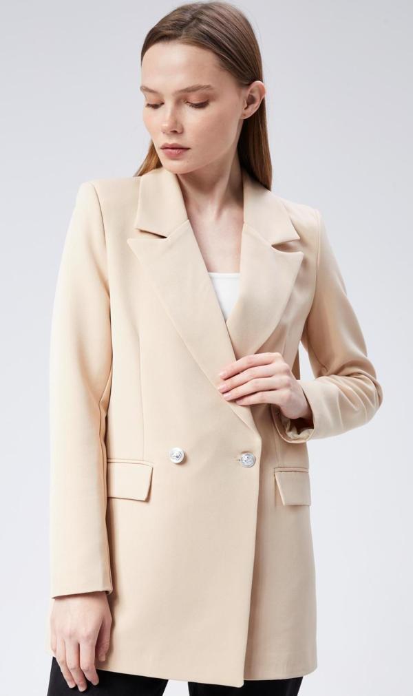 Oversize Dokuma Blazer Ceket - Image 1