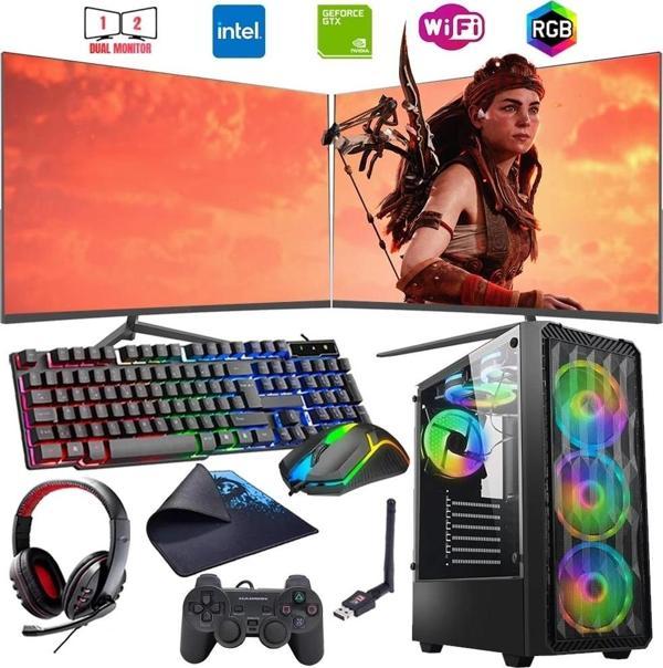 i5 12400F 16GB DDR4 1TB m2 4GB GTX1650 Çift 24" Monitörlü Oyun Bilgisayarı (Gaming SET) - Image 1