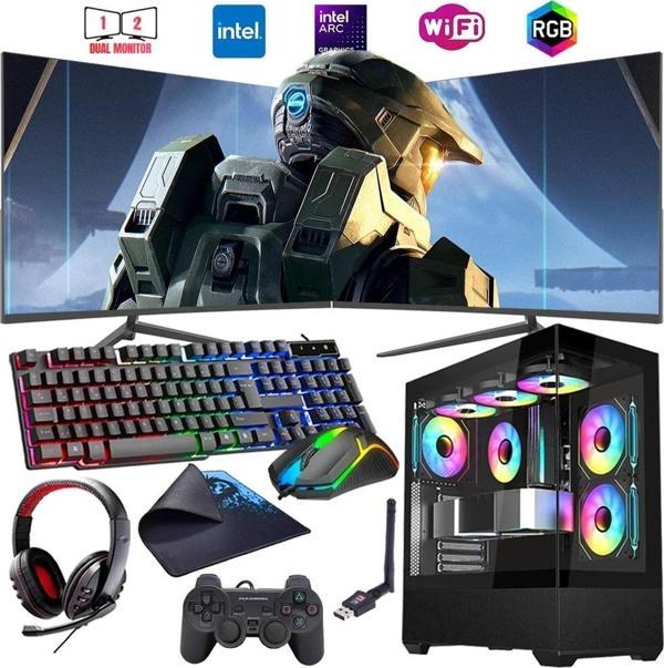 i5 13400F 16GB DDR4 1TB m2 12GB ARC B580 Çift 24" Monitörlü Oyun Bilgisayarı (Gaming SET) - Image 1