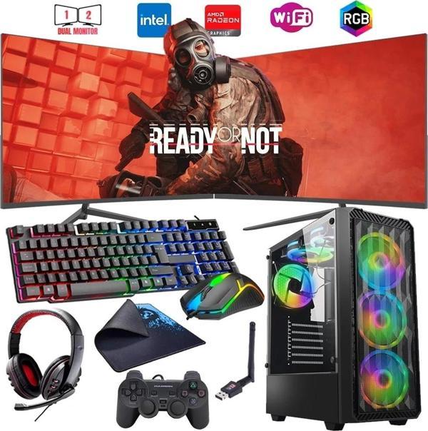 i7 14700F 16GB DDR4 1TB m2 8GB RX580 Çift 24" Monitörlü Oyun Bilgisayarı (Gaming SET) - Image 1