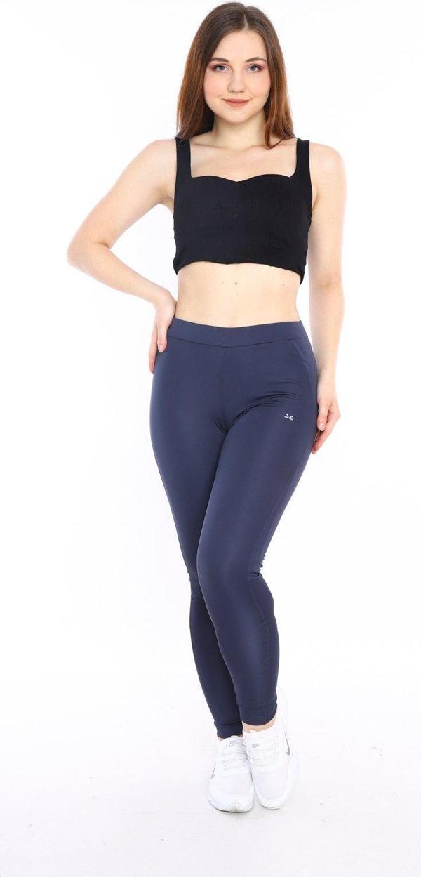 Escetic Antresit Kadın Polyester Normal Bel Nefes Alabilen Spor Tayt 0282 - Image 1
