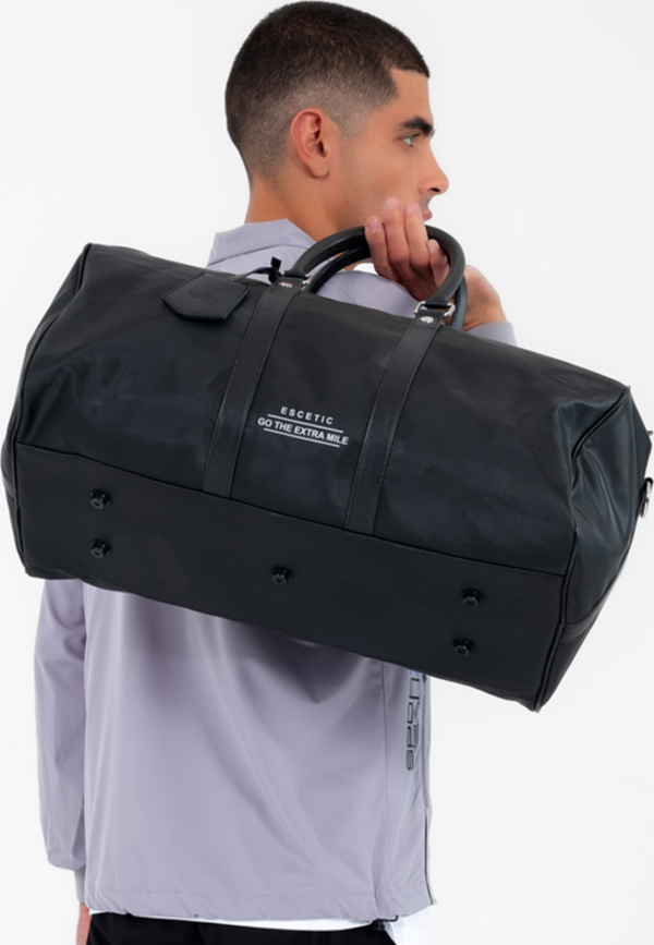 Escetic Siyah Kadın Erkek Unisex Omuz Askılı Su Geçirmez Spor Çanta Valiz C5006 - Image 1
