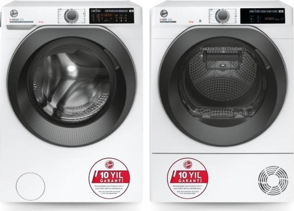 Hoover HW 210AMBS/1-17 10 KG Çamaşır Makinesi- HRE H10A2TBE-17 10 Kg Wi-Fi + Bluetooth Bağlantılı Isı Pompalı Kurutma Ma - Image 1