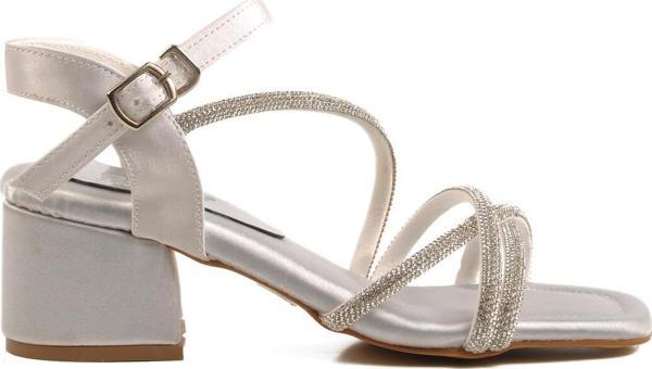 Gümüş Taşlı Kız Çocuk Sandalet 21 F - Image 1