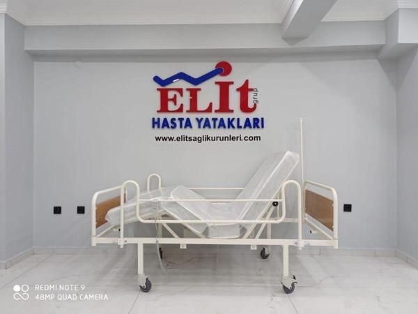 Elit 2 Motorlu Hasta Yatagı El Kumandalı Hasta Karyolası Tse Belgeli - Image 1
