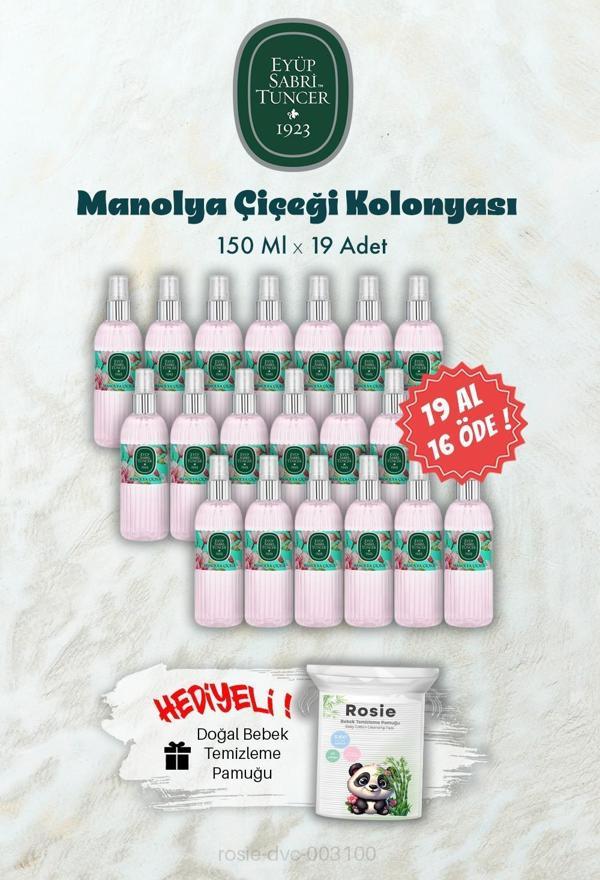 19 AL 16 ÖDE 150 ML Manolya Çiçeği Kolonyası ve ROSIE Hediye - Image 1