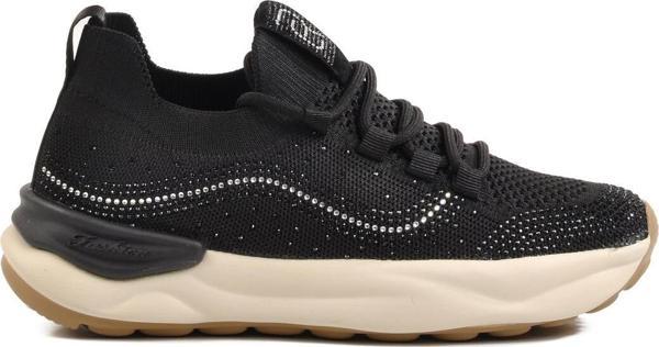 Siyah Triko Hafif Kadın Sneaker 25Y310-4 Z - Image 1