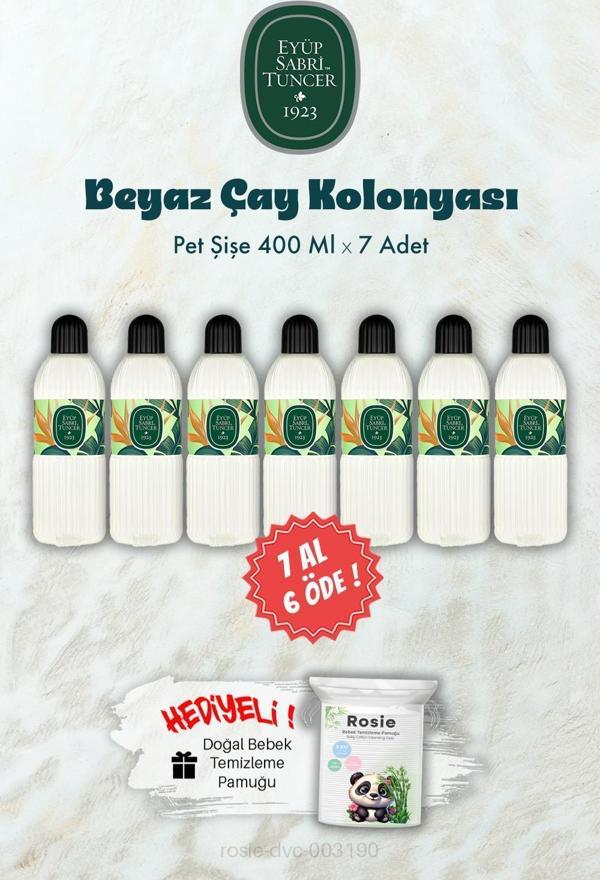 400 ML Beyaz Çay Kolonyası 7 AL 6 ÖDE ve ROSIE Hediye - Image 1