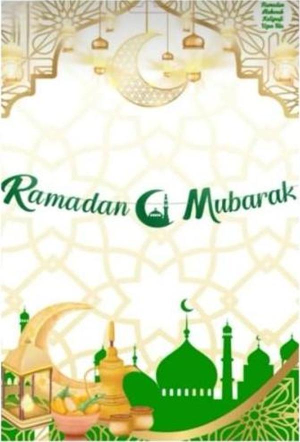 Kaligrafi Ramazan Süsü Yeşil - Ramadan Mubarak - Image 1