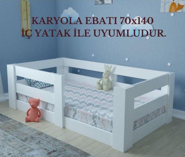 Ninnimo Montessori Y19 70X140 Yatak Uyumlu Beyaz Karyola - Image 1
