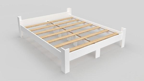 Ninnimo Asos Çift Kişilik 160X200 Yatak Uyumlu Beyaz Mdf Karyola - Image 1