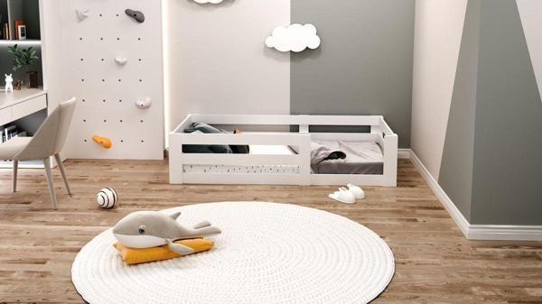 Herseycik Ninnimo Beyaz Yüzde Yüz Mdf 90X190 Yatak Uyumlu Montessori Karyola - Image 1