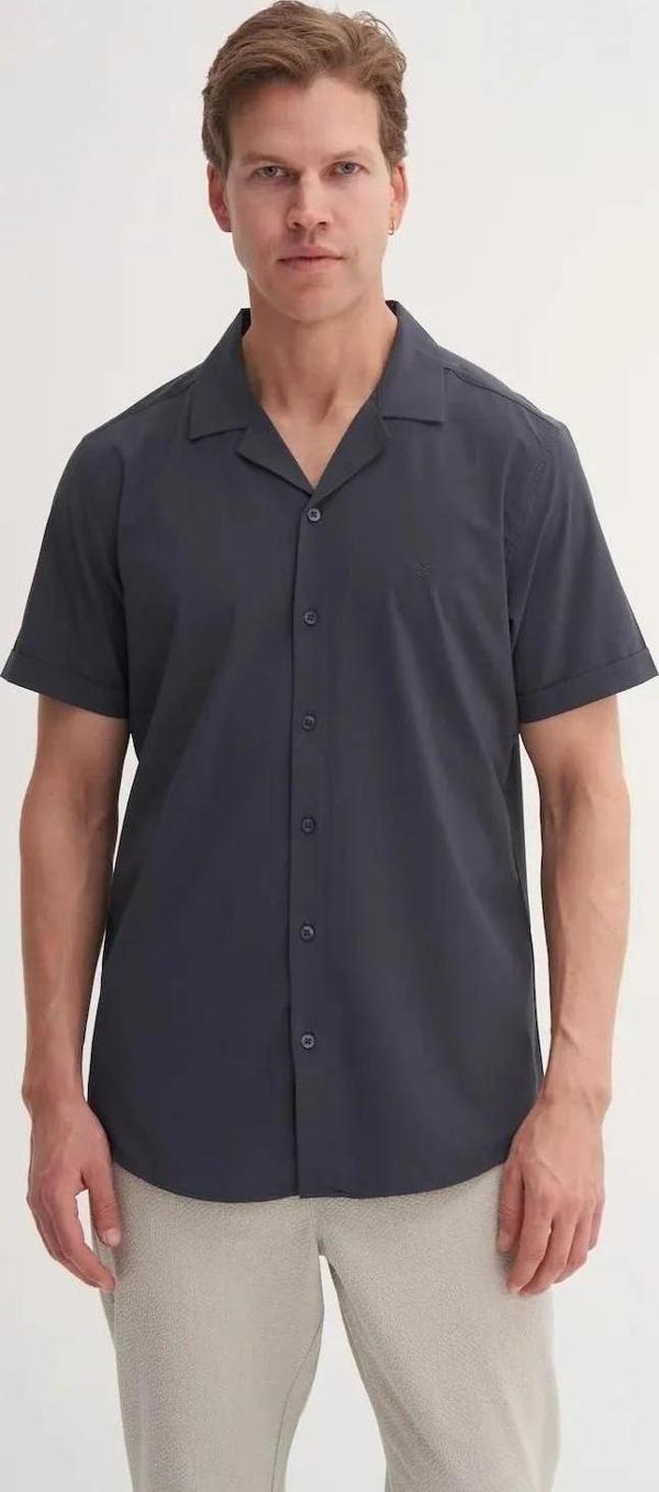 Cazador Regular Fit Kısa Kol Gömlek Antrasit - Image 1
