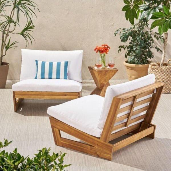 Zerka Concept Conforlove Bahçe Balkon Masif Kayın Ahşap Koltuk 1 Adet Tekli Koltuk - Image 1