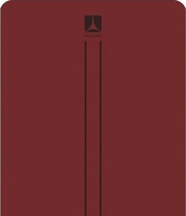 Rebuwo Çift Çizgi Tasarımlı 5mm Kauçuk Yoga Mat Pilates Mat Bordo - Image 1
