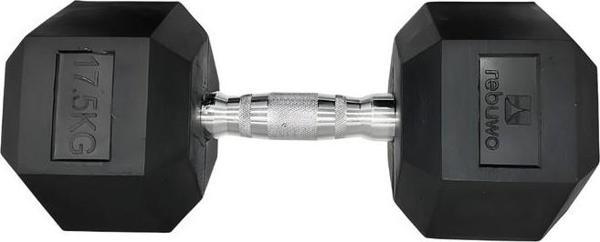 Rebuwo Hex Dambıl Kauçuk Altıgen Dambıl Hex Dumbbell 17.5 KG 1 Adet - Image 1