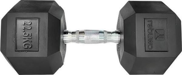 Rebuwo Hex Dambıl Kauçuk Altıgen Dambıl Hex Dumbbell 22.5 KG 1 Adet - Image 1