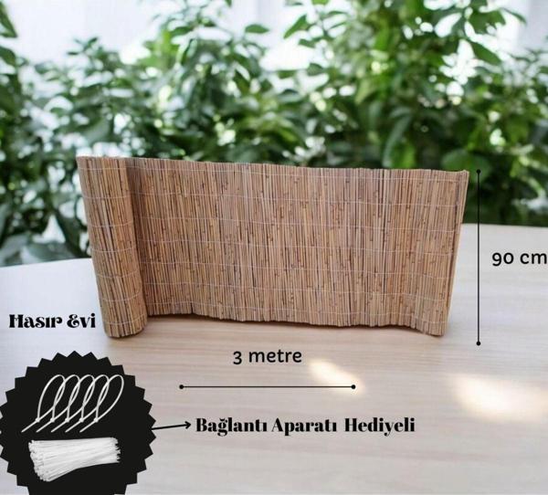 90 cm x 3 Metre Kamış Hasır Balkon Çiti - Image 1