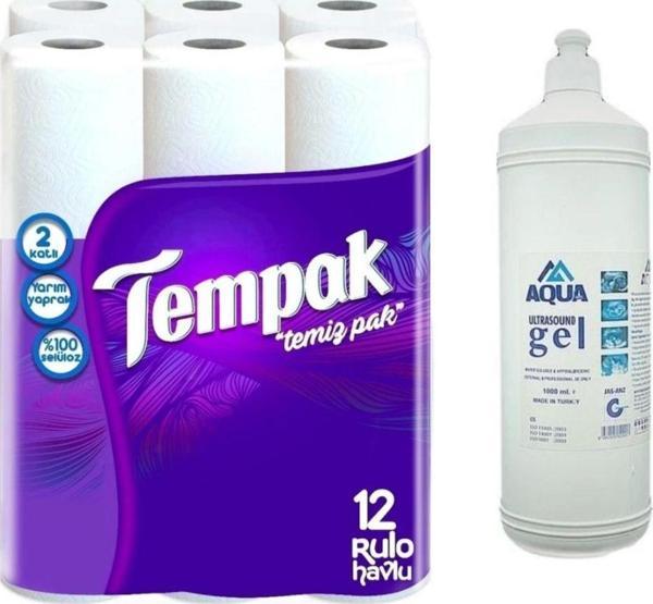 Tempak Ultrason Jeli 1 Lt Kağıt Havlu 12 Li 1 Adet Ultrason Ve Ekg Seti - Image 1