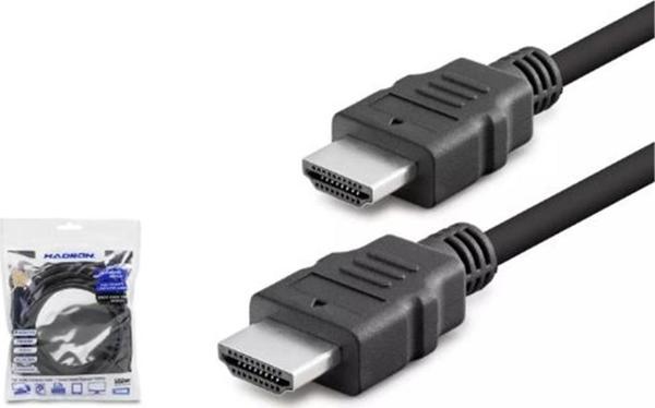 HADRON HDX2005 HDMI (M) TO HDMI (M) KABLO PVC 3M SİYAH - Image 1