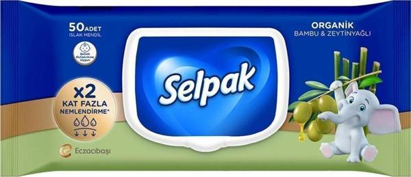Selpak Organik Bambu & Zeytinyağlı Özlü Islak Mendil 50'Li 3 Paket - Image 1