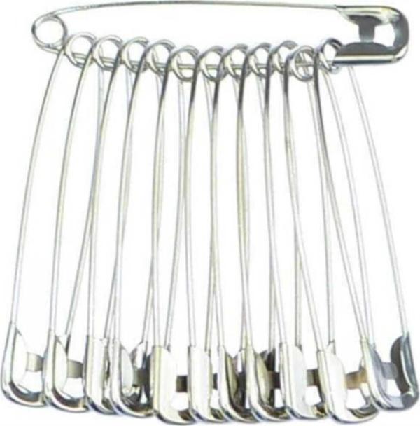 Çeçen Home Kilitli İğne-Çengelli İğne-Kancalı İğne Orta Boy 12 Adet - Image 1