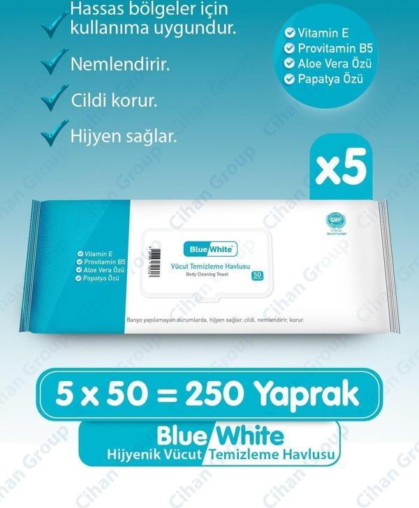 Bluewhite Blue White Vücut Temizleme Havlusu 5'Li Paket - Image 1