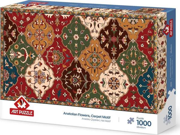 Art Puzzle Anadolu Çiçekleri-Halı Motif 1000 Parça Puzzle - Image 1