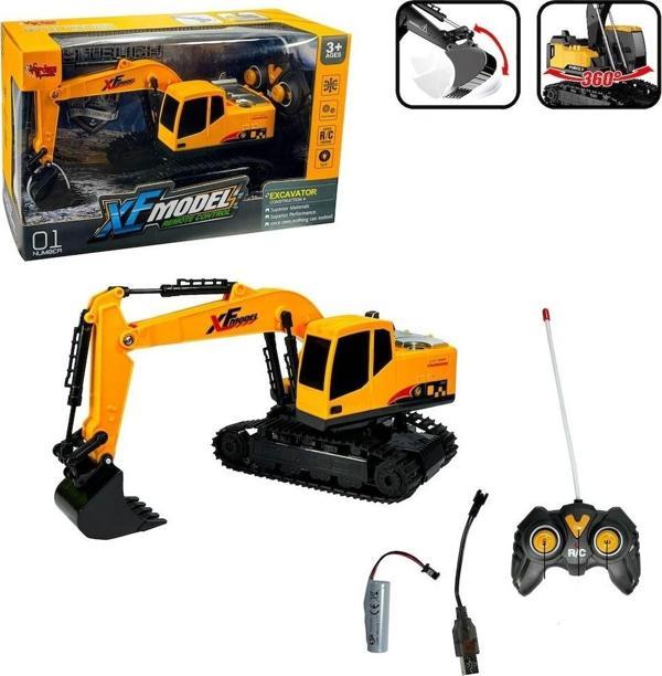 Uzaktan Kumandalı Full Fonksiyon Şarjlı Ve Işıklı Oyuncak Kepçe İş Makinesi - Image 1