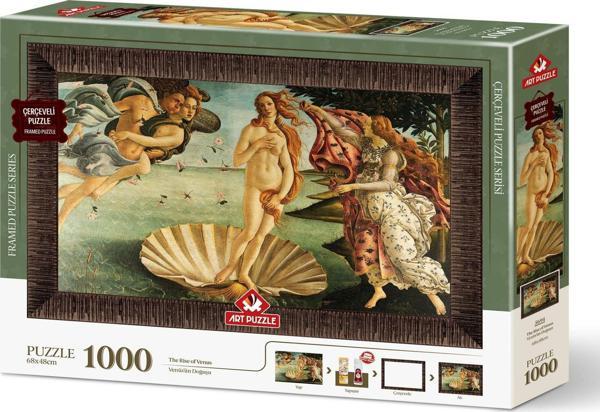 Art Puzzle Venüs'Ün Doğuşu,Sandro Bottıcellı 1000 Parça Çerçeveli Puzzle - Image 1