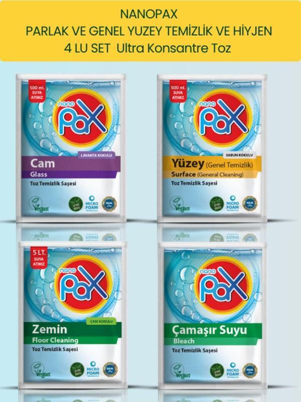 PARLAK VE GENEL YUZEY TEMİZLİK TOZ DETERJAN 4'LÜ SET (ULTRA KONSANTRE) - Image 1