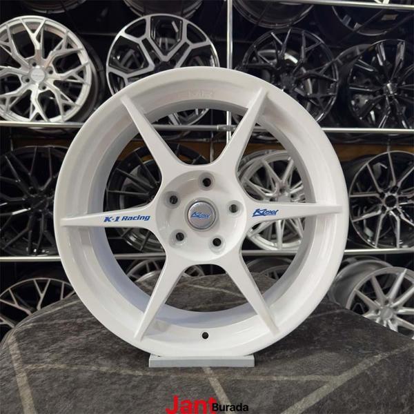 17" (inç) 5x114.3 KOSEİ K1 RAİNG CİVİC CLİO İ30 Beyaz Jant Modeli Honda Renault Hyundai Toyota Kia - Image 1