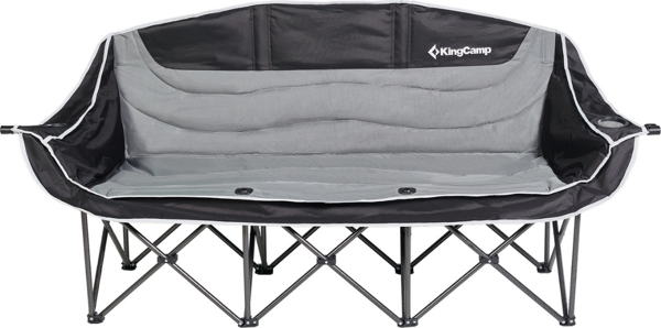 KingCamp Canna Ultra Konforlu Üç Kişilik Katlanır Kamp Sandalyesi B.Grey - Image 1