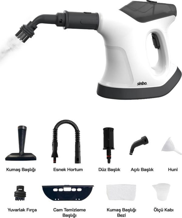 Sinbo SSC-6424 9 In 1 Çok Fonksiyonlu El Tipi Basınçlı Buharlı Temizlik Makinesi - Image 1