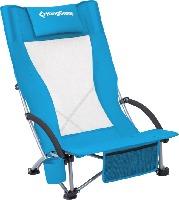 KingCamp Lilac High Comfort Plaj ve Dinlenme Sandalyesi Blue - Image 1