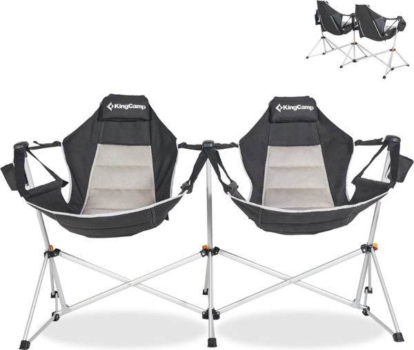KingCamp Orchid Double Çift Kişilik Salıncaklı Katlanır Kamp Sandalyesi - Image 1