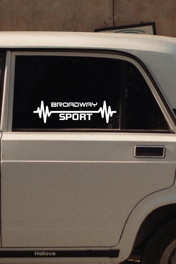 Renault Broadway Nabız Kalp Atışı Araç Ritim Oto Sticker 2 Adet Beyaz 20*7 Cm - Image 1
