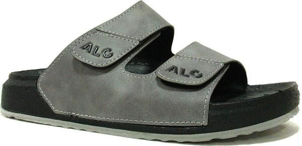 ALC Gri Siyah Çift Cırtlı Soft Anatomik Comfort Terlik - Image 1