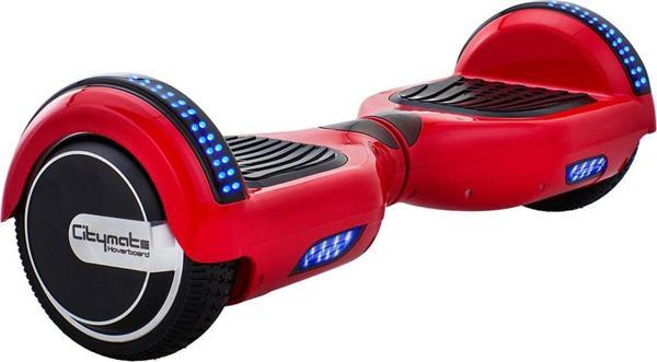 Citymate Elektrikli Kaykay Hoverboard 6.5 Inch Ledli Model Kırmızı  - Image 1