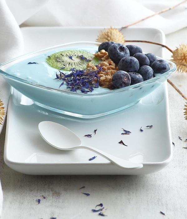 Lav pesto kayık meze servis tabağı - cam kahvaltılık sunum seti 6 parça - Image 1