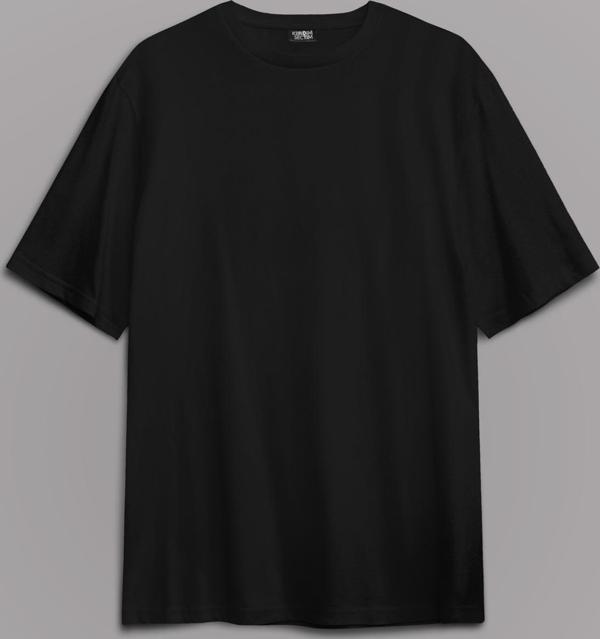 Siyah Oversize Basic T-shirt Unisex Tişört - Image 1