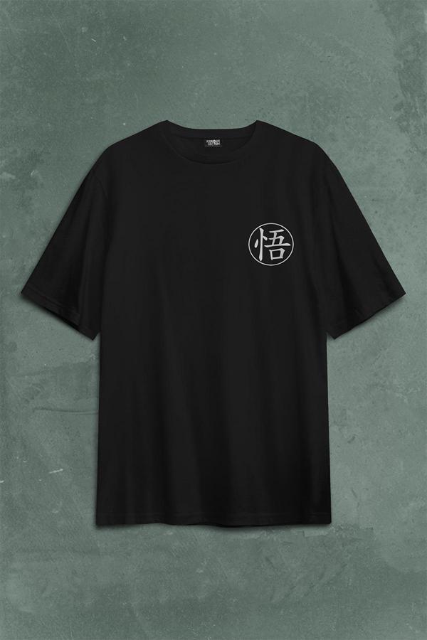 Dragon Ball Z Son Goku Sırt Ön Baskılı Oversize Tişört Unisex T-Shirt - Image 1