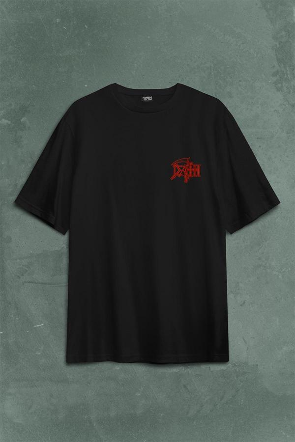 Death Life Will Never Last Metal Band Metallica Sırt Ön Baskılı Oversize Tişört Unisex T-Shirt - Image 1