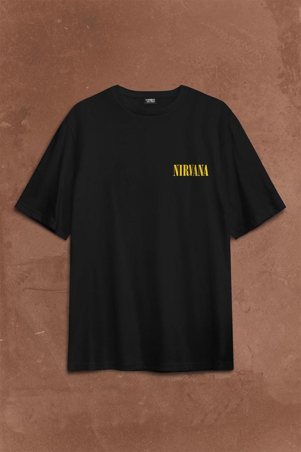 Nirvana Hanson Müzik Grubu Logo Nirvana Music Grou Sırt Ön Baskılı Oversize Tişört Unisex T-Shirt - Image 1
