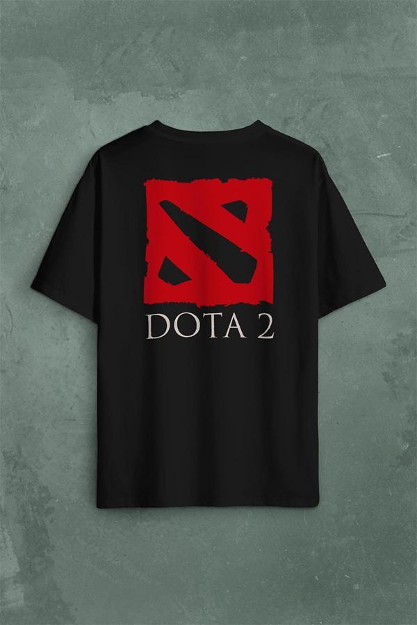 Dota2 Dota 2 Is A Multıplayer Actıve Rts Game Sırt Ön Baskılı Oversize Tişört Unisex T-Shirt - Image 1