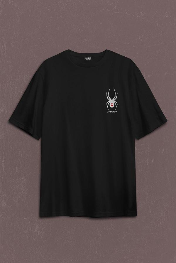 Can-Am Spyder Bombardıier Roadster Örümcek Canam Sırt Ön Baskılı Oversize Tişört Unisex T-Shirt - Image 1
