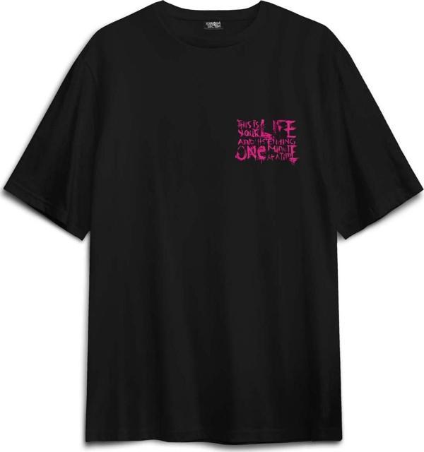 Fight Club This Is Your Life Tyler Dövüş Kulübü Sırt Ön Baskılı Oversize Tişört Unisex T-Shirt - Image 1
