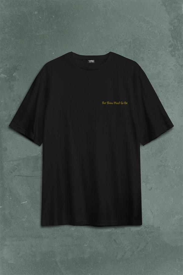 Freddie Mercury Eagle Rock Queen We Are The Champion Sırt Ön Baskılı Oversize Tişört Unisex T-Shirt - Image 1